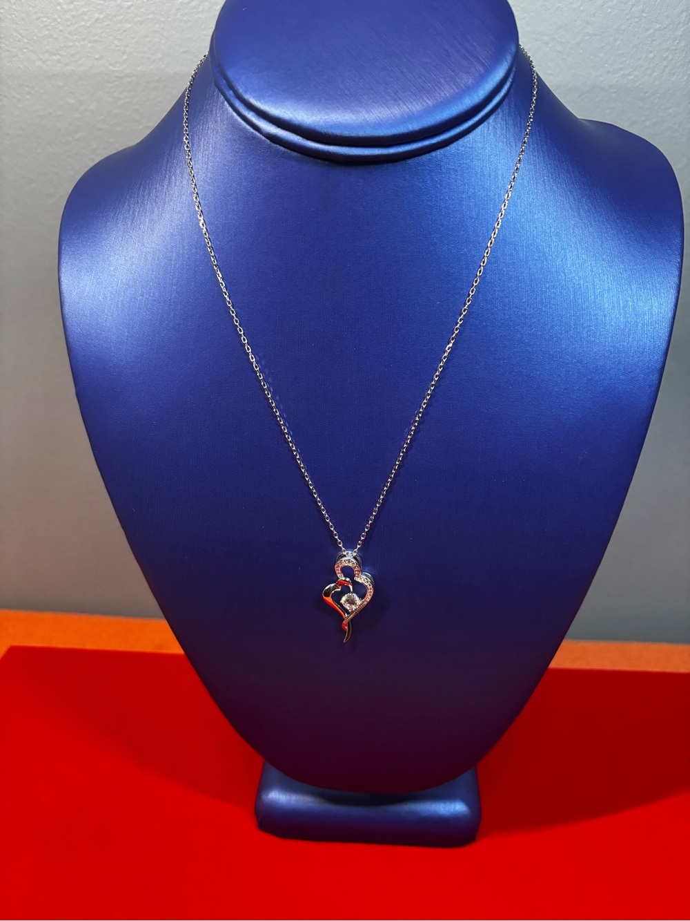 925 Silver Chain with Heart Pendant Necklace